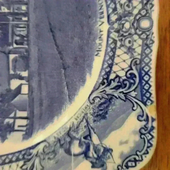 Set of 2-Colonial Blue Luncheon Plates - Picture 10 of 10